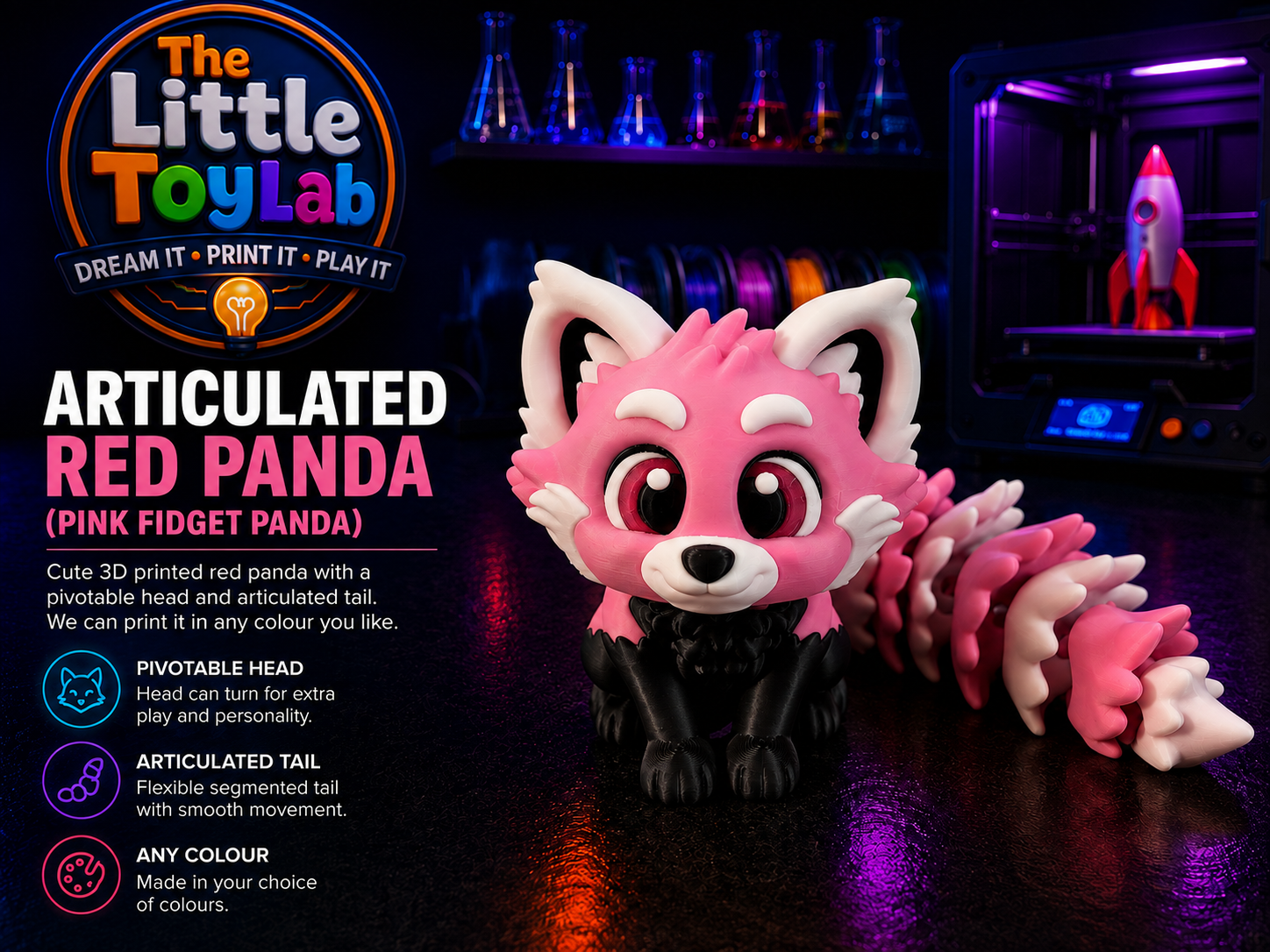Articulated Red Panda Fidget Toy